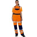 Triuso Warnschutz-Kontrast-Latzhose Yellow/Marine