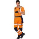 Triuso Warnschutz-Kontrast-Latzhose Yellow/Marine