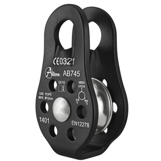 Aliens Umlenkrolle Fixed Standard Pulley 24kN Schwarz