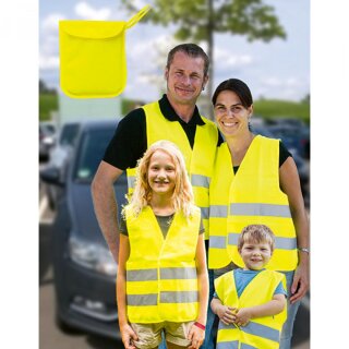 Korntex Warnwesten Family-Pack, Gelb, 2x XL, 1x S, 1x XS