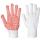 Portwest schwerer genoppter Handschuh weiß-rot in der Größe L