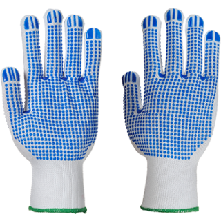 Portwest Polka Dot Plus Handschuh weiß-blau in vers. Größen
