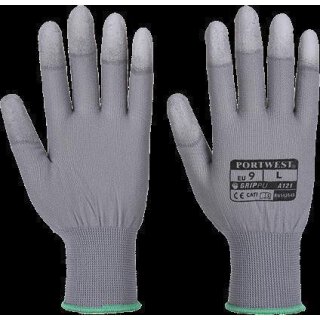 Portwest PU Fingerkuppen Handschuh in der Farbe Grau und der Größe L