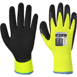 Portwest Thermal-Soft Grip Handschuh gelb-schwarz vers. Größen
