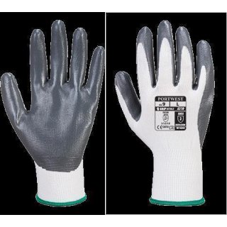 Portwest Flexo Grip Handschuh in der Farbe Grau-Weiss und der Größe L