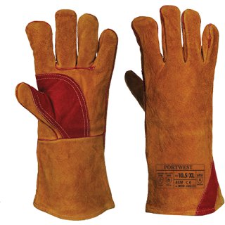5 Paar MIG-MAG Schweisser Leder Handschuhe Gr.10  Grill-Camping Handschuhe Dick 