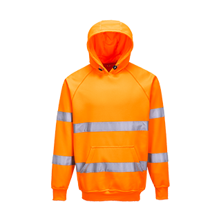 Portwest Warnschutz Kapuzen Sweatshirt in der Farbe Orange und der Größe XL