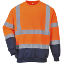 Portwest Warnschutz zweifarbiges Sweatshirt in der Farbe Orange-Marine und der Größe 4XL