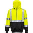 Portwest Warnschutz zweifarbiges Zip Kapuzen-Sweatshirt