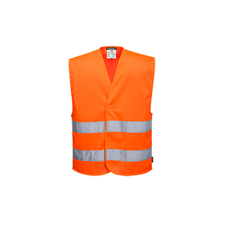 Portwest MeshAir Warnschutz 2-Band Weste in der Farbe Gelb und der Größe L-XL