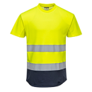 Portwest Warnschutz zweifarbiges Mesh T-Shirt in der Farbe Orange-Marine und der Größe M