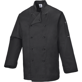 Portwest Somerset Koch Jacke in der Farbe Schwarz und der Größe L