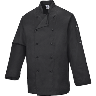 Portwest Somerset Koch Jacke in der Farbe Schwarz und der Größe 3XL