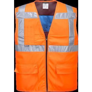 Portwest Warnschutz Kühl-Weste in der Farbe Orange und der Größe L-XL