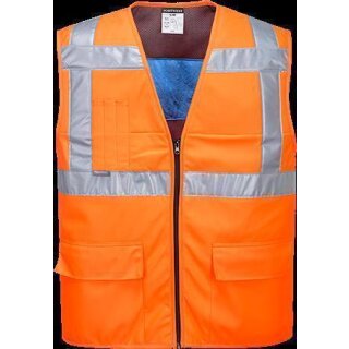 Portwest Warnschutz Kühl-Weste in der Farbe Orange und der Größe S-M