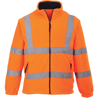 Portwest Warnschutz Mesh gefütterter Fleece in der Farbe Orange und der Größe S