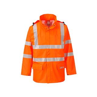 Portwest Sealtex Flame Warnschutz Jacke in der Farbe Orange und der Größe L