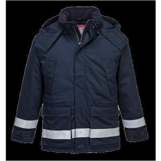 Portwest flammhemmende Winter Jacke in der Farbe Marine und der Größe L
