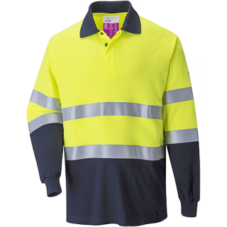 Portwest Warnschutz Polo-Shirt flammhemmend zweifarbig in der Größe 4XL