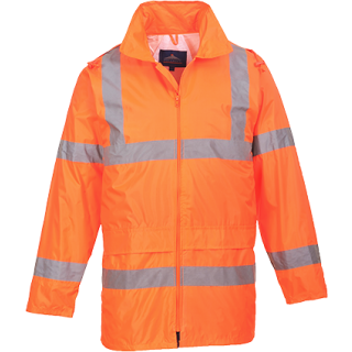 Portwest Warnschutz Regen-Jacke in der Farbe Orange und der Größe XXL
