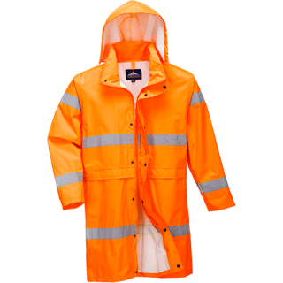 Portwest Warnschutz Mantel 100cm in der Farbe Orange und der Größe 4XL