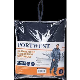 Portwest PVC Regen-Anzug in der Farbe Marine und der Größe L