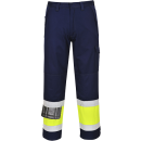 Portwest Warnschutz Modaflame Hose in der Farbe Gelb-Marine und der Größe M