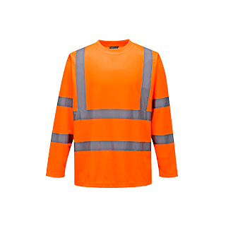 Portwest Warnschutz T-Shirt langarm in der Farbe Orange und der Größe M