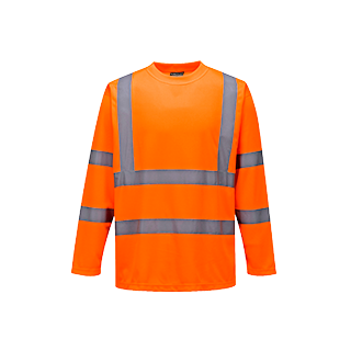 Portwest Warnschutz T-Shirt langarm in der Farbe Orange und der Größe M