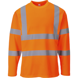 Portwest Warnschutz T-Shirt langarm in der Farbe Orange und der Größe 3XL