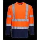 Portwest Warnschutz zweifarbiges T-Shirt in der Farbe Orange-Marine und der Größe L
