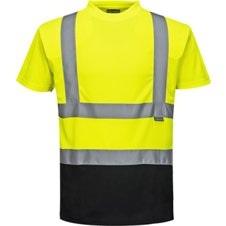 Portwest Warnschutz zweifarbiges T-Shirt in der Farbe Gelb-Schwarz und der Größe 3XL