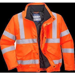 Portwest Warnschutz Bomber-Jacke in der Farbe Orange und der Größe 4XL
