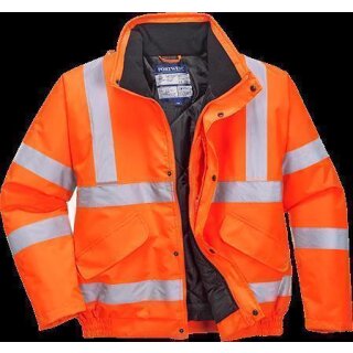 Portwest Warnschutz Bomber-Jacke in der Farbe Orange und der Größe 6XL