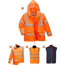 Portwest Warnschutz 4in1 Jacke in der Farbe Orange und der Größe 5XL