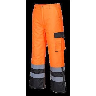 Portwest Warnschutz gefütterte Kontrast Hose in vers. Farben und Größen