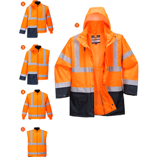 Portwest Essential 5in1 Warnschutz Jacke in vers. Farben und Größen