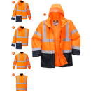 Portwest Essential 5in1 Warnschutz Jacke in der Farbe Orange-Marine und der Größe 4XL