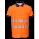 Portwest PW3 Warnschutz Polo-Shirt in der Farbe Orange-Marine und der Größe XXL