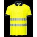 Portwest PW3 Warnschutz Polo-Shirt in der Farbe Orange-Marine und der Größe XXL