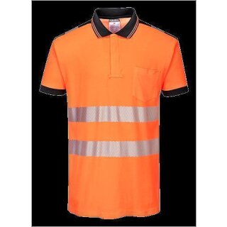 Portwest PW3 Warnschutz Polo-Shirt in der Farbe Gelb-Marine und der Größe XXL