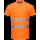 Portwest PW3 Warnschutz T-Shirt in der Farbe Orange-Marine und der Größe L