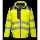 Portwest PW3 Warnschutz Winter Jacke in der Farbe Orange-Schwarz und der Größe XL