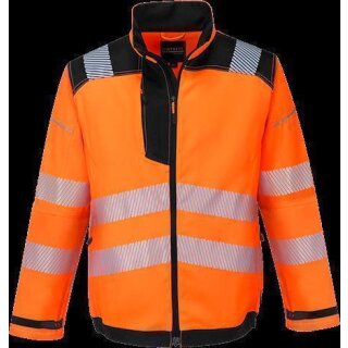 Portwest PW3 Warnschutz Arbeits-Jacke in der Farbe Orange-Schwarz und der Größe XL