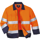 Portwest Madrid Warnschutz Jacke in der Farbe Orange-Marine und der Größe L