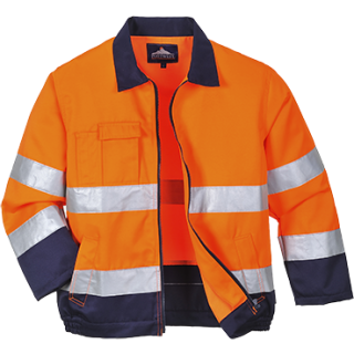 Portwest Madrid Warnschutz Jacke in der Farbe Gelb-Marine und der Größe XL