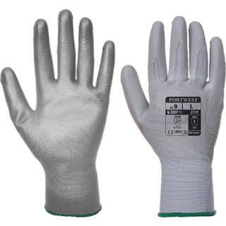 Portwest PU-Handflächen Handschuh für Verkaufsautomaten in der Farbe Grau-Grau und der Größe L