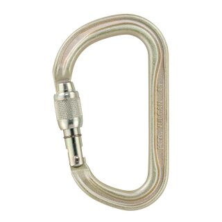 Petzl VULCAN Großer asymetrischer Karabiner mit hoher Bruchlast gold  Screw-Lock