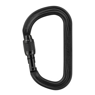 Petzl VULCAN großer asymetrischer Karabiner mit hoher Bruchlast schwarz Screw-Lock