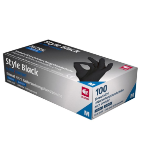 Med Comfort Style Black Nitril puderfrei Einmal-Untersuchungshandschuhe 100 Stk
